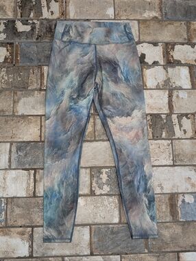 R and Dry Women’s Medium Galaxy Leggings Celestial Space Print Athletic M